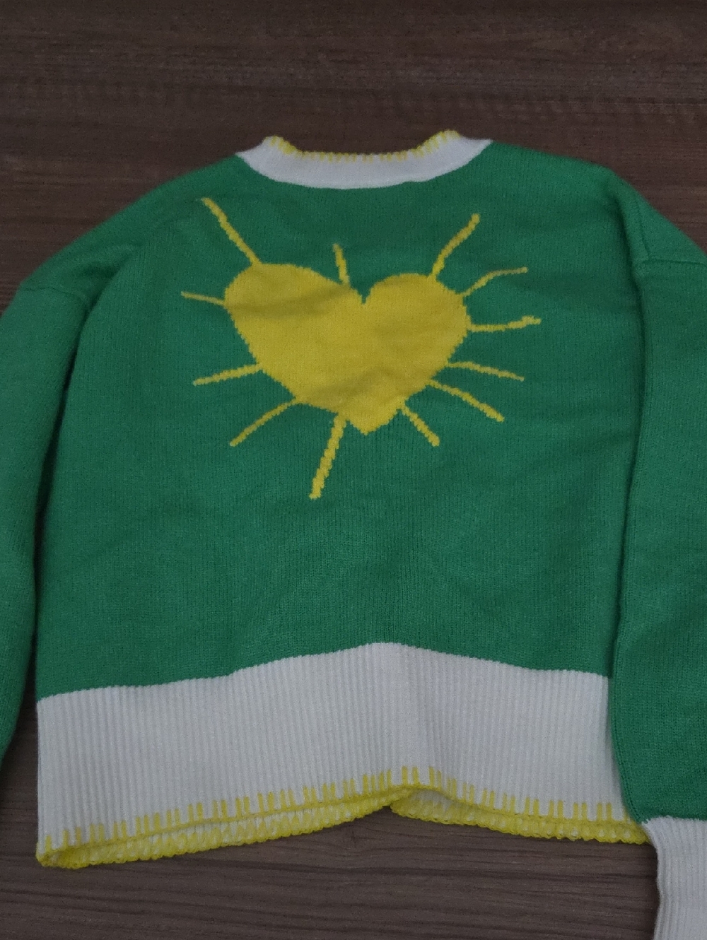 Kerri Rosenthal XO Drippy Heart-Button Cardigan Sweater - Picture 2 of 5